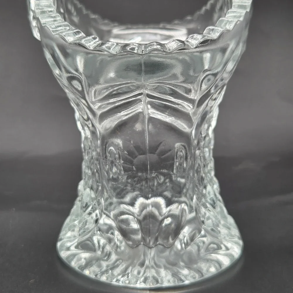Princess House Cut Crystal Glass Basket With Handle - Germany